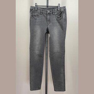 NEW Cache Jeans Womens 8 gray black skinny denim classic preppy casual